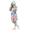 Joyfy Christmas Kids Rainbow Robes for Girls, Hooded Girls Bath Robe, Girls Christmas Pajamas - 3 of 4