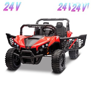 Jojoka 24V 2 Seater Ride-On Car for Big Kids, Electric Truck with Remote Control, Bluetooth, Lights, Power Wheels Toy Vehicle for Boys Girls - 1 of 4