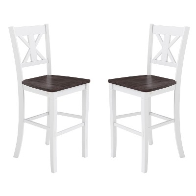 Merrick Lane Set Of Two Solid Wood Modern Farmhouse Dining Stool Target   GUEST C3e46281 C5c3 4d7c A26e C3bd78c3fc11