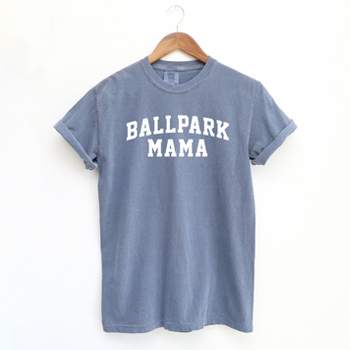 Simply Sage Market Women's Varsity Ballpark Mama Short Sleeve Garment Dyed Tee