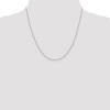Black Bow Jewelry 0.9mm 10k White Gold Solid Cable Chain Necklace - 2 of 4