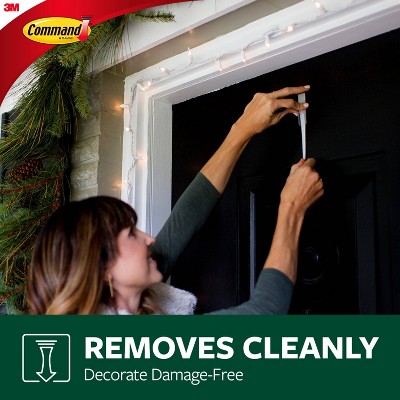 Large Brushed Nickel Outdoor Metal Hook with Adhesive Strips