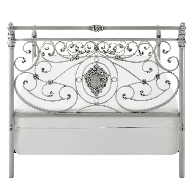 Queen Mercer Metal Sleigh Bed Brushed White - Hillsdale Furniture, 5 of 17