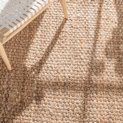 Natural Hand-Knotted Wool Rectangular Rug, 3'6" x 5'6"