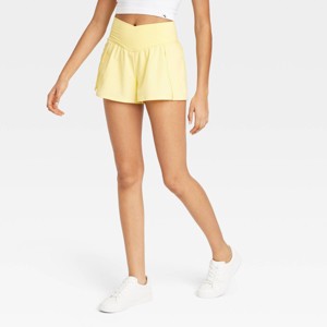 Women's Crossover Waistband High Rise Woven Shorts - JoyLab™ - 1 of 4