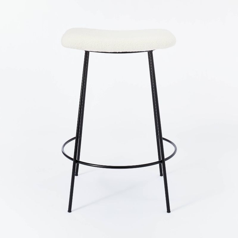 Clarkston Metal Counter Height Barstool with Upholstered Seat - Threshold™ designed with Studio McGee, 4 of 15