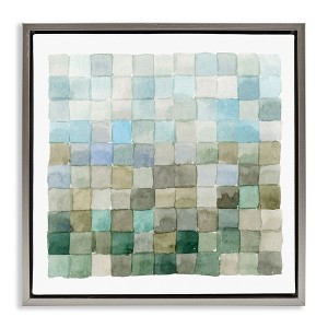 Stupell Industries Modern Watercolor Checkered Shapes, 18" x 18" - 1 of 4