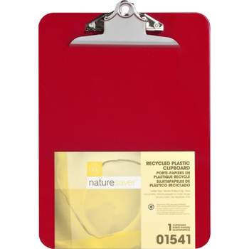 Nature Saver Plastic Clipboard Recycled 1" Cap 9"x12" Red 01541