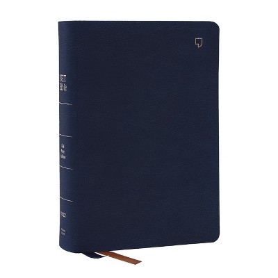 Net Bible, Full Notes Edition (Net, Blue Leathersoft, Comfort Print, Thumb Indexed) - by  Thomas Nelson (Leather Bound)