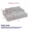 GDFStudio Gustave Modular 102" W Corduroy Upholstered Chaise Lounge/Sectional Sofa with Ottoman - 3 of 4