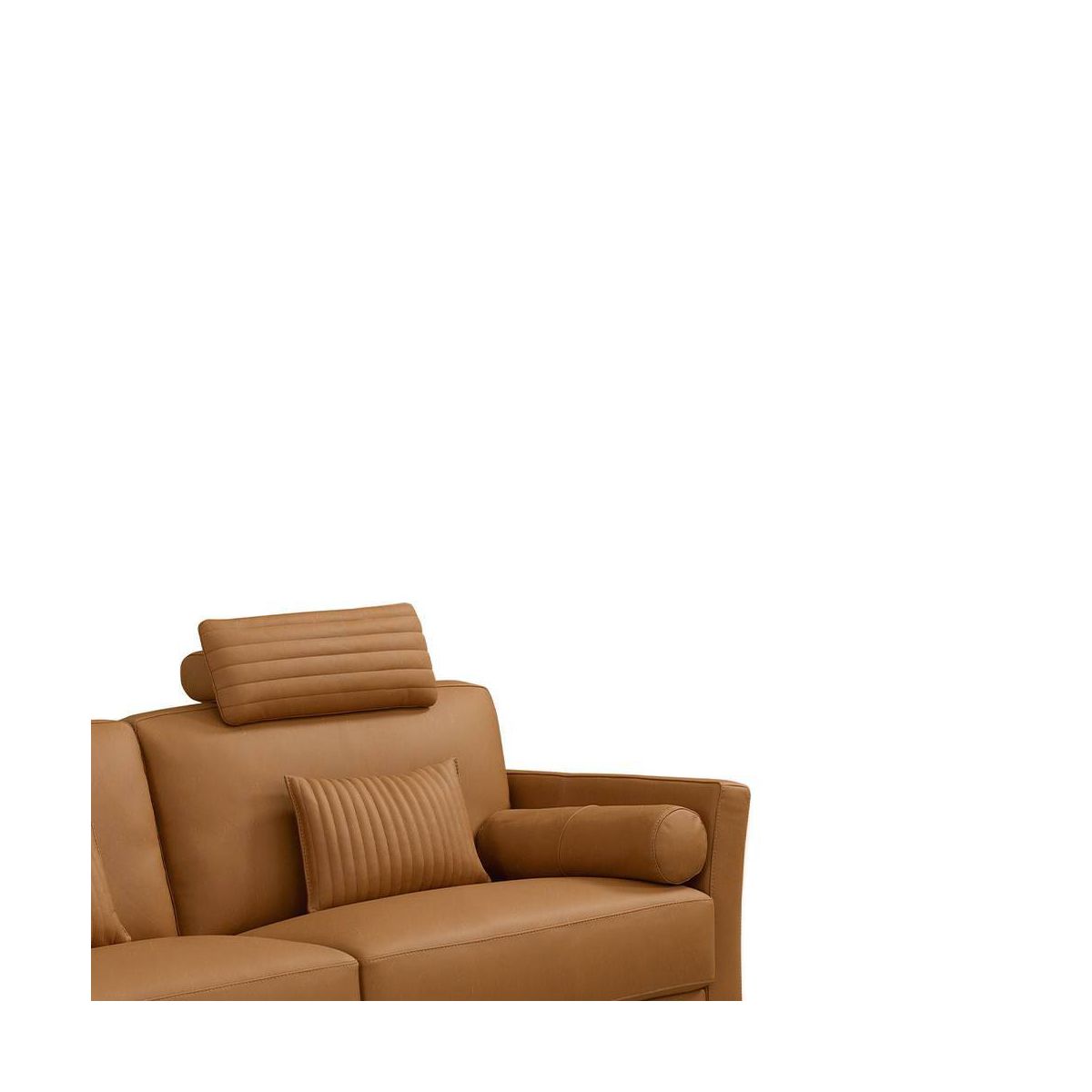 68" Tussio Sofa Saddle Tan Leather - Acme Furniture - thumbnail 5
