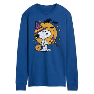 Men's - Peanuts - Snoopy Woodstock Witchcraft Long Sleeve Graphic T-Shirt - 1 of 4