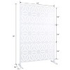 Grungis Matrix Metal Decorative Patio Screens,Freestanding Privacy Fence Panels in Flower Shape Pattern for Deck Balcony Patio,76" H×48" W - 2 of 4