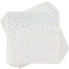 Blue Panda 50-Pack Holographic Dot Confetti Design Disposable Paper Napkins 5" Birthday Party Supplies - 4 of 4