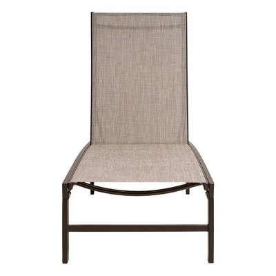 3-Piece Beige Aluminum Adjustable Outdoor Chaise Lounge Set