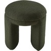 Meridian Furniture,Bowen Faux Shearling Teddy Fabric Ottoman/Stool - 3 of 4