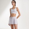 Anna-Kaci Active Women's V Crossover Waist Tennis Skort with Built-In Shorts and White Trim Detail - 2 of 4