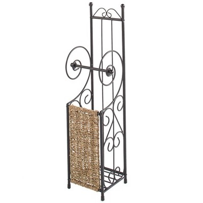 The Lakeside Collection Seagrass Basket Bath Storage Collection - Toilet Tissue Holder