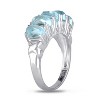 EVERLY JEWELRY | Sterling Silver 3 1/3 CT TGW Sky Blue Topaz Semi-Eternity Ring - 2 of 4