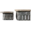 Set of 2 Distressed Metal and Wood Hanging Wall Shelves - Foreside Home & Garden - 3 of 4