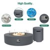 42/56 inch Outdoor Magnesium Oxide Fire Pit Table Propane with Tank Cover and Wind Guard - 4 of 4