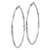 Black Bow Jewelry 3mm, Sterling Silver, Twisted Round Hoop Earrings, 80mm Dia.(3 1/8 In) - 2 of 4