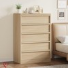 Modern 5/7 Drawer Dresser for Bedroom Antique White/Natural 5 Chest of Drawers 43" Tall with Large Storage Space - 4 of 4
