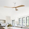 52" Ceiling Fan with Lights Remote Control,Quiet DC Motor 3 Blade Ceiling Fans 6 Speed Levels,Reversible Ceiling Fan,for Patio,Living Room,Bedroom - 3 of 4