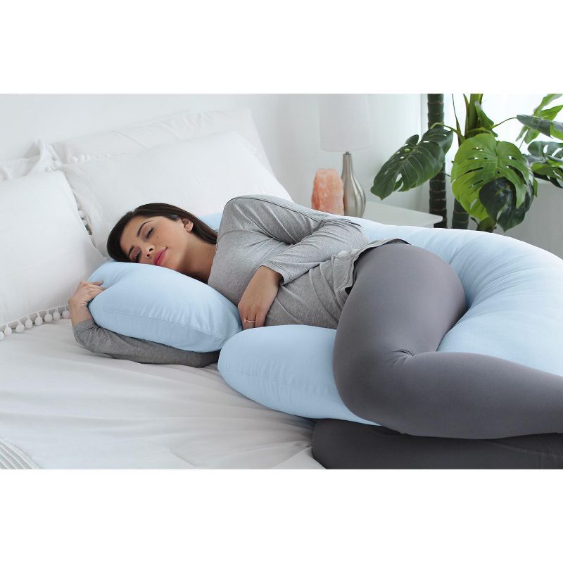 PharMeDoc Pregnancy Pillows C-Shape Full Body Maternity Pillow, Jersey Cover, 4 of 10