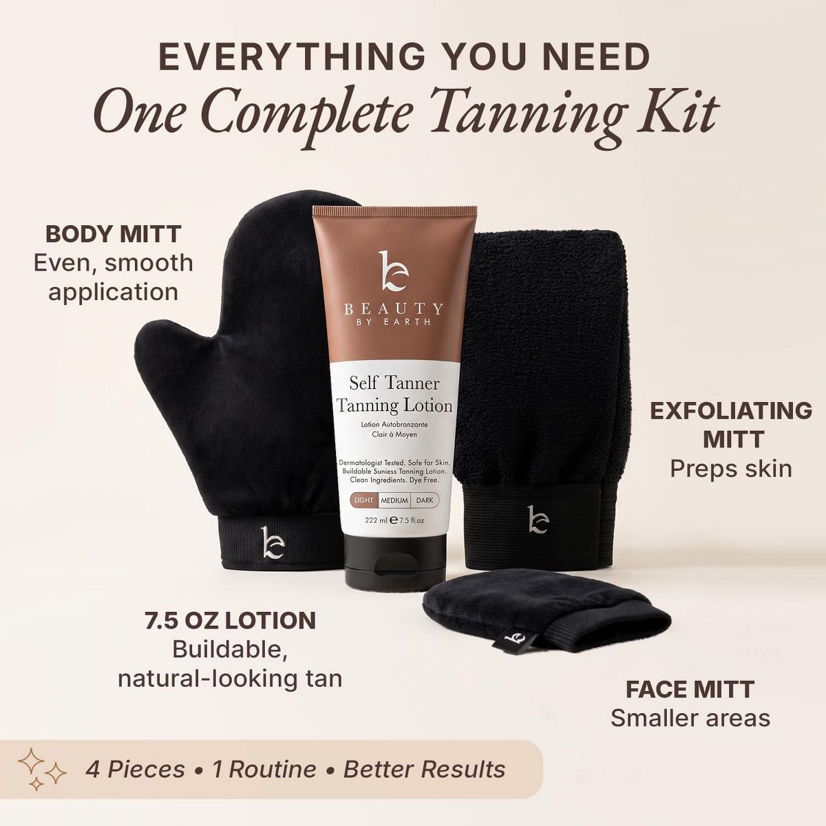 Beauty by Earth Self Tanner Lotion and Self Tanning Mitt - thumbnail 4