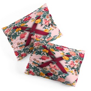 Deny Designs Standard Burcu Korkmazyurek Summer Botanical Monogram Pillow Shams - 1 of 3