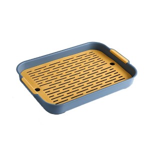 coucheta Rabbit Litter Box with Grate, 10.5 x 7.2 Inch Guinea Pig Litter Pan Anti-turnover Pet Toilet Potty Trainer Corner Guinea Pig - 1 of 4