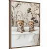 Amanti Art Cheetah Cub Bath by Niky Rahner Framed Canvas Wall Art - 2 of 4