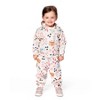 Deux par Deux Girl Glittering French Terry Sweatshirt Beige Cat Print - 3 of 4
