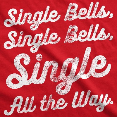 Мужские футболки Crazy Dog T-Shirts, Inc. Mens Single Bells T Shirt Funny Christmas Jingle Bells Tee - Crazy Dog Men's T Shirt Gift For Christmas Red M — фото 2