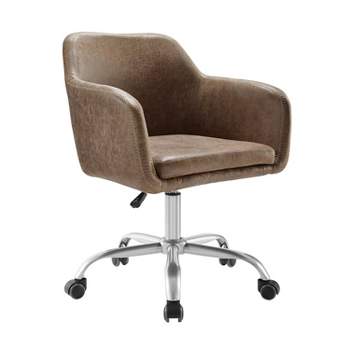 Yaheetech Modern Velvet Desk Chair Soft Height-Adjustable 360°Swivel  Computer Chair, Dark Gray