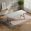 Resenkos Folding Table, Portable Plastic Picnic Tables, Fold-in-Half Heavy Duty Utility Foldable Table with Handle, Dining Card Long Table, Indoor - 4 of 4