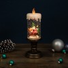 Northlight LED Lighted Santa and Sleigh Candle Christmas Glitter Snow Globe - 11" - 2 of 4