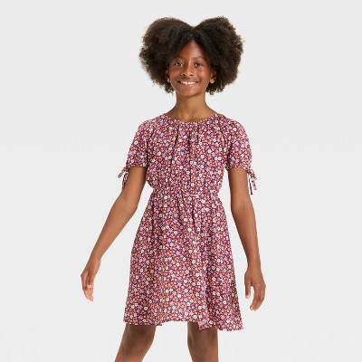 Girls' Short Sleeve Woven Dress - Cat & Jack™