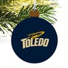 University of Toledo Rockets Logo Wood Christmas Tree Holiday Ornament - 4 of 4