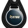 East Texas Baptist University Tigers Logo Black Leather Keychain - 3 of 4