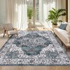 Machine Washable Area Rugs for Living Room Non Slip Non Shedding  Vintage Indoor Carpet - 3 of 4