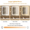 ELECWISH 23.6" Wood Grain Makeup Vanity Desk Set with LED Mirror & Stool - 3-Way Lighting, USB Charging Station, Blow Dryer Holder, Storage Shelves - 4 of 4