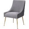 UNISOAR  Accent Chair Velvet Upholstered Side Dining Chairs with Brushed Legs - 4 of 4
