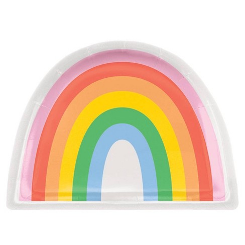 Rainbow Confetti Paper Shopping Bags, Cub 8.25x4.75x10.5, 25 Pack