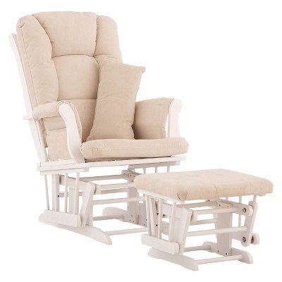 white glider and ottoman