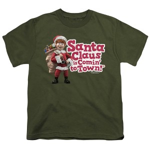 Boys' Santa Claus Is Comin To Town Santa Logo T-Shirt - 1 of 4