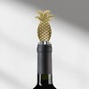 Unique Bargains Pineapple Cork Stopper Aluminum Alloy Wood Gold Tone Brown 3.62"x2.44"x0.79" 1 Pc - 2 of 3