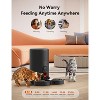 WOPET Automatic Cat Feeders 2 Cats Timed Cat Feeder with Stainless Steel Bowl black - 4 of 4