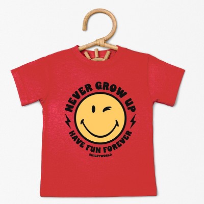 The Juniper Shop SmileyWorld Never Grow Up Toddler Short Sleeve Tee